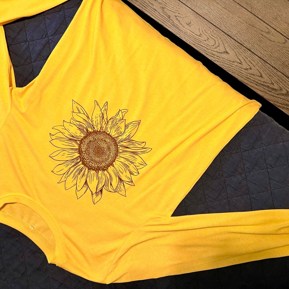 Sunflower Yellow Women's Top Size S worn once no brand